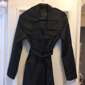 *Like New* Satin Tahari dress coat - Small, Black